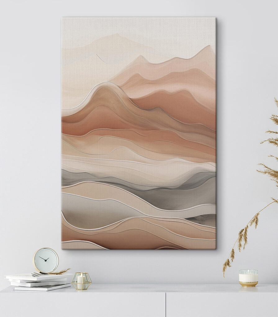 Serene waves in earthy tones