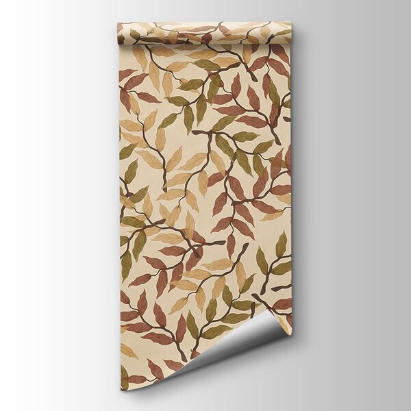 Pattern of leaves on a beige background Pattern of leaves on a beige background