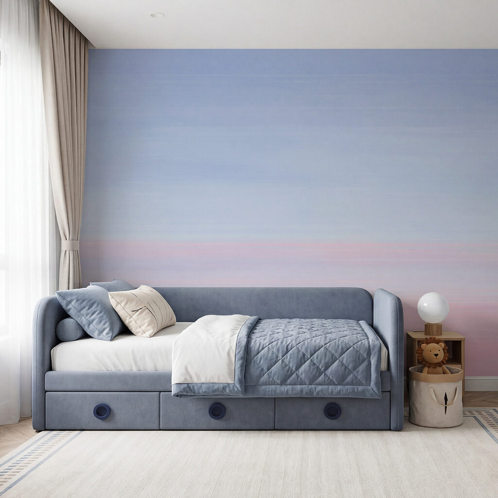 Blauwe en roze lucht Blauwe en roze lucht