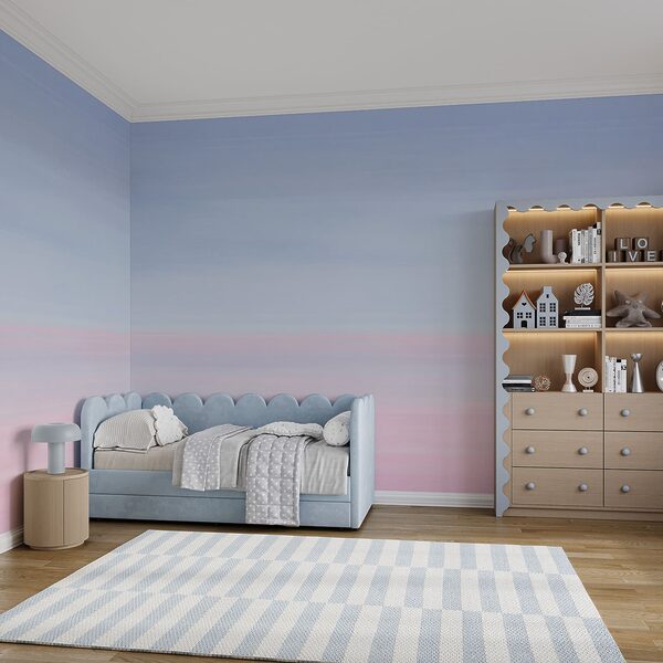 Blauwe en roze lucht Blauwe en roze lucht