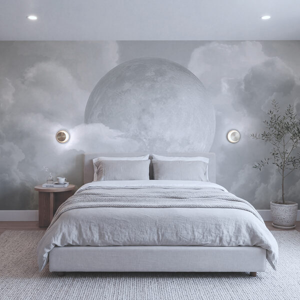 Volle maan achter de wolken Volle maan achter de wolken