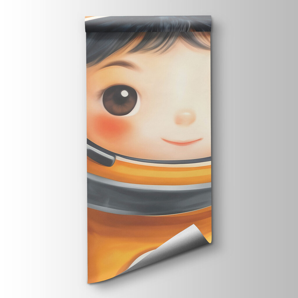 Group of cartoon astronauts and planets Group of cartoon astronauts and planets