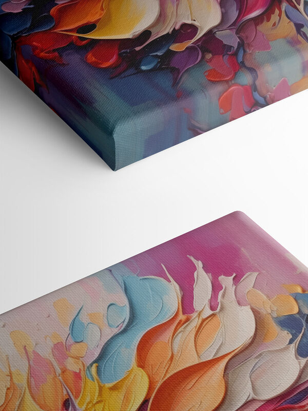 Painting of colorful leaves