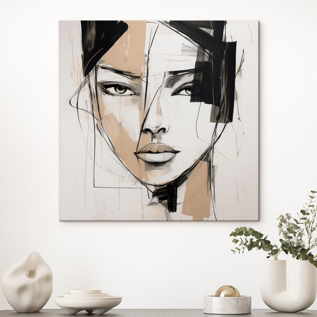 Painting of a woman's face
