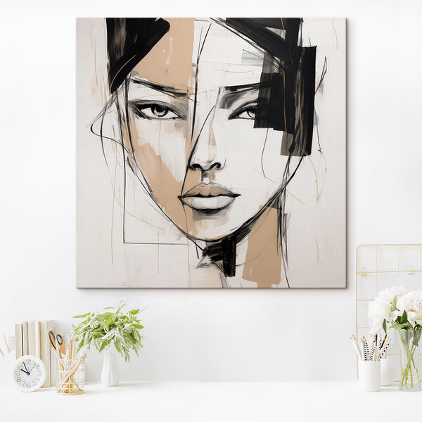 Painting of a woman's face