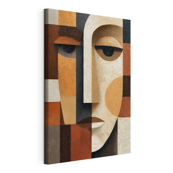 Canvas Schilderijen Canvas Schilderijen Gezicht gemaakt van een stuk stof (Artikelnummer: s50054)