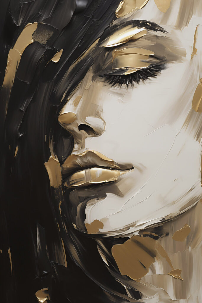Painting of a woman's face