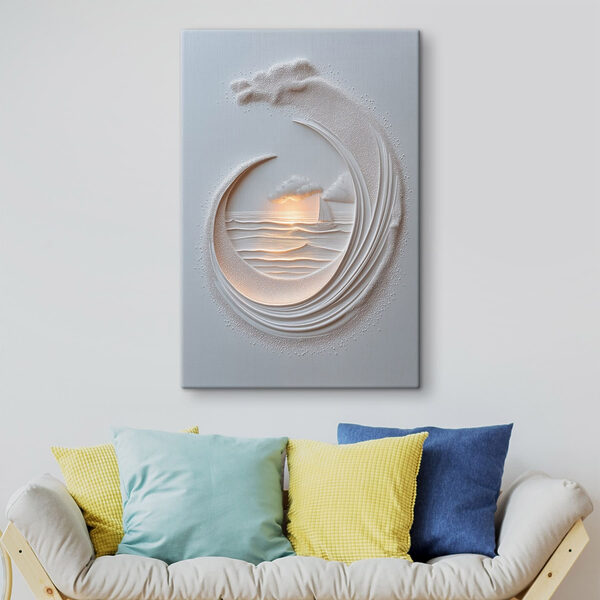 White paper cut out of a boat and a ship White paper cut out of a boat and a ship
