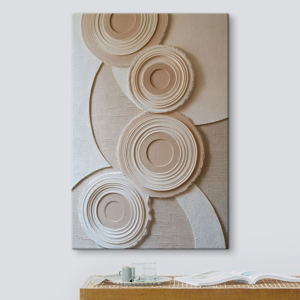 - Circular patterns on textured background - Circular patterns on textured background