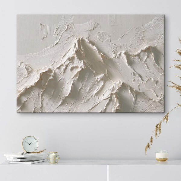 White wall with a mountain in the background White wall with a mountain in the background