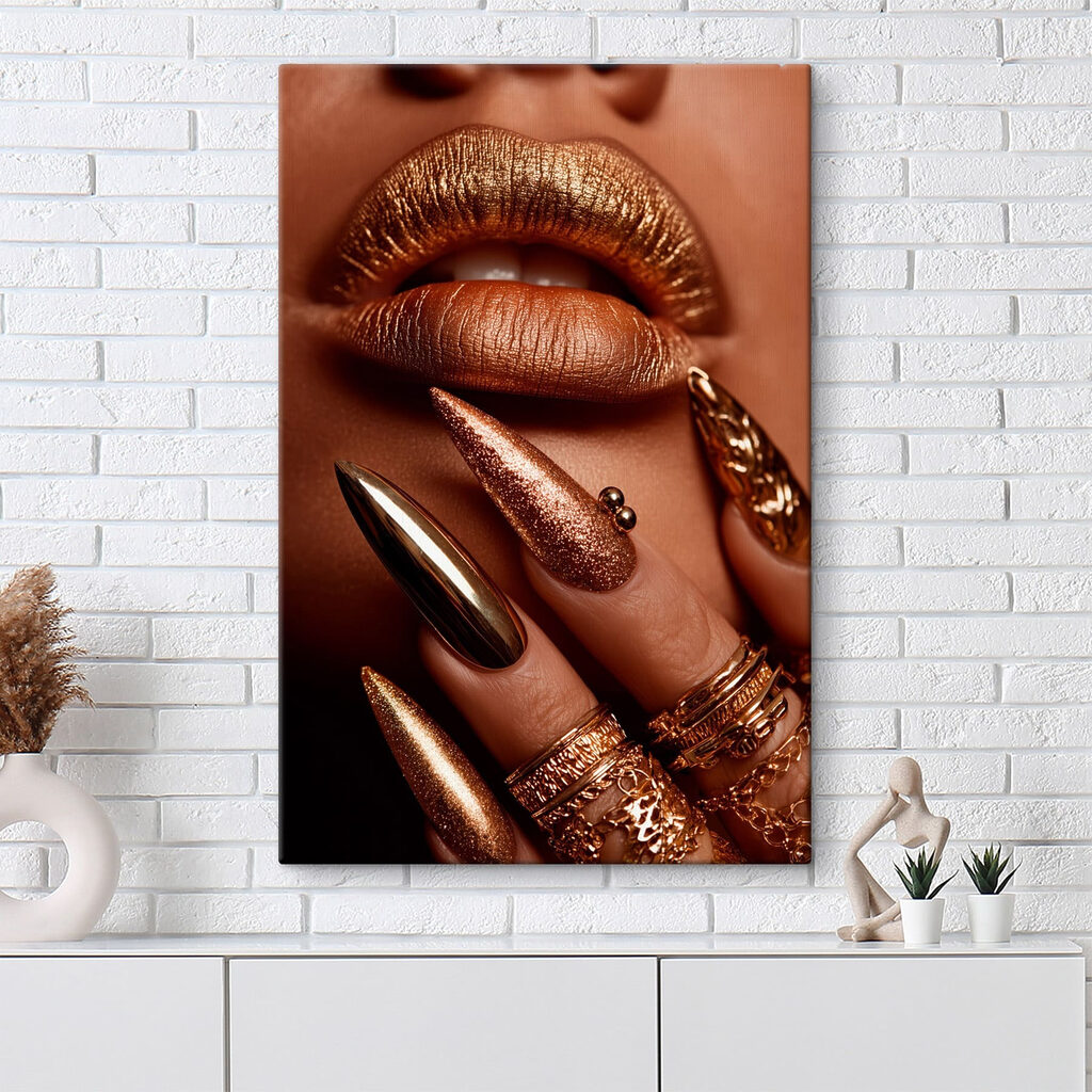Glamorous nails and lips ensemble Glamorous nails and lips ensemble