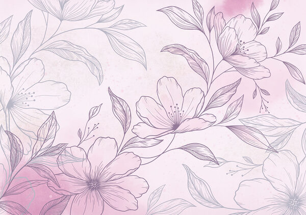 Delicate blooms on a soft background