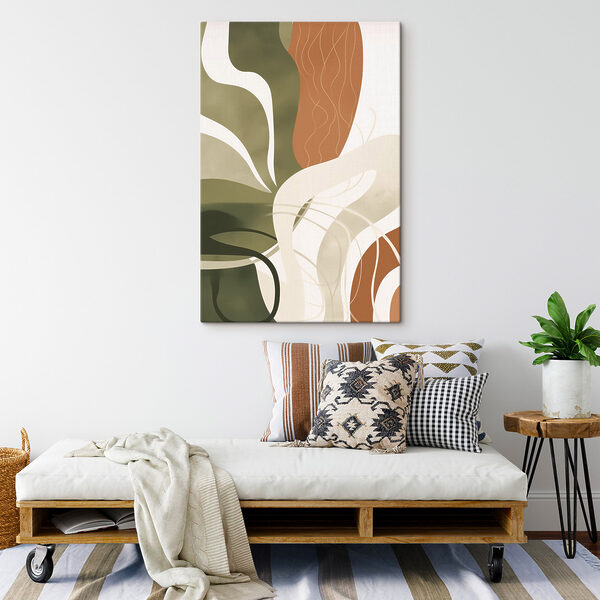 Flowing lines in earthy tones