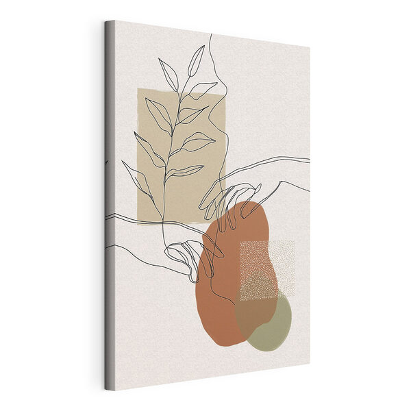 Drawing of a hand holding a plant