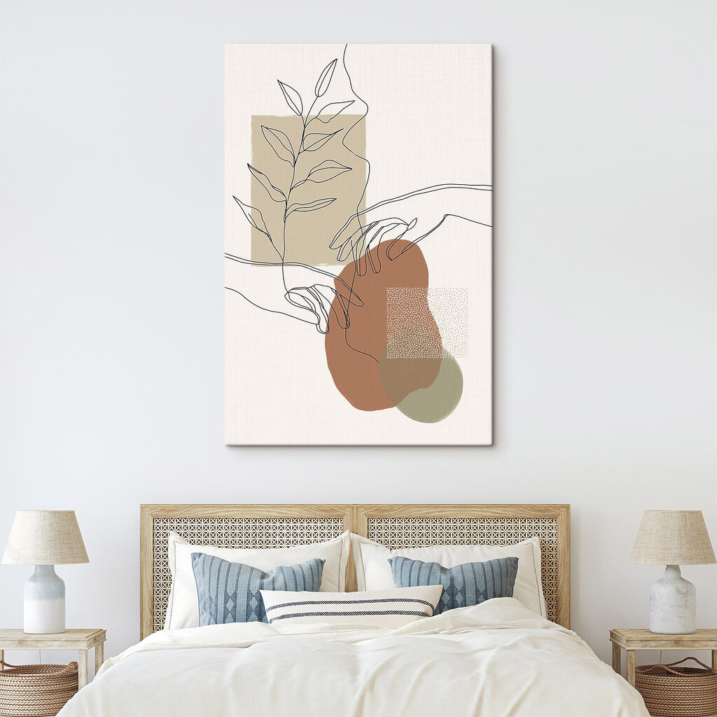 Drawing of a hand holding a plant