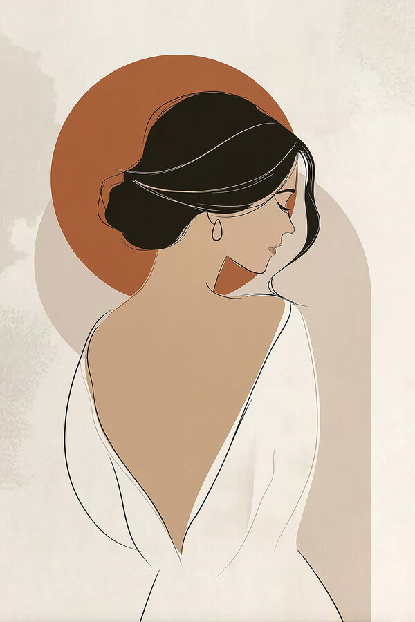 Woman with her back turned