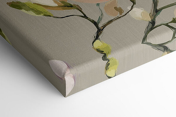 Painting of flowers on a grey background