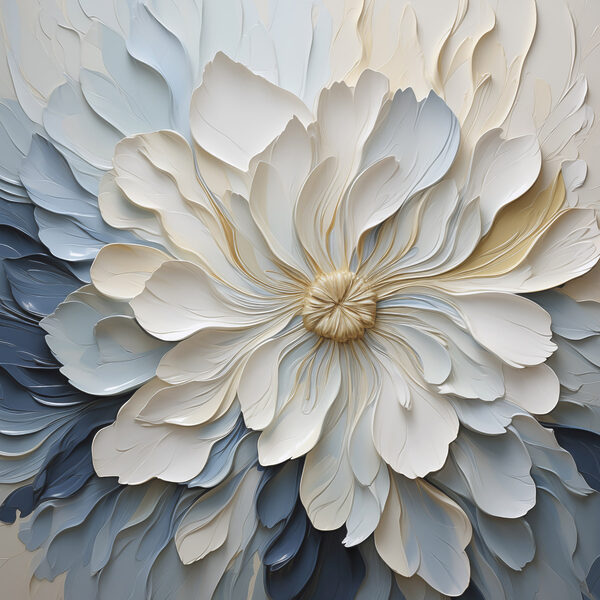 White and blue flower White and blue flower