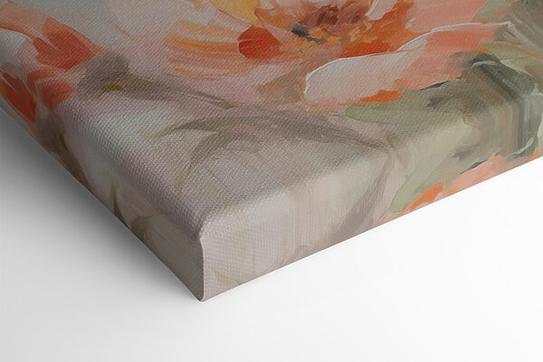 Painting of flowers on a white surface