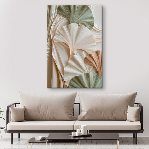 Soft folds in soothing earth tones Soft folds in soothing earth tones