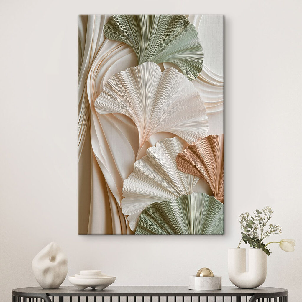 Soft folds in soothing earth tones Soft folds in soothing earth tones