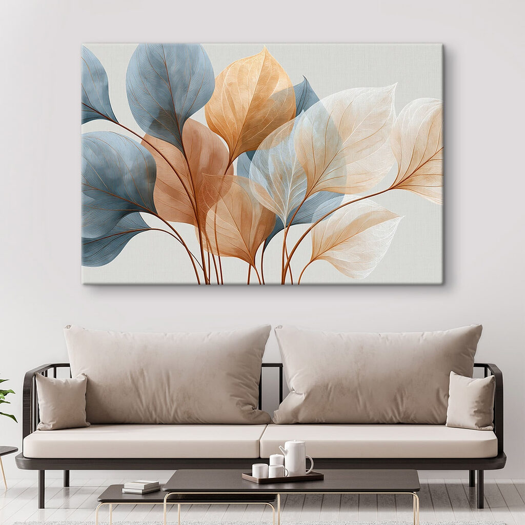 Softly colored leaves in harmony Softly colored leaves in harmony