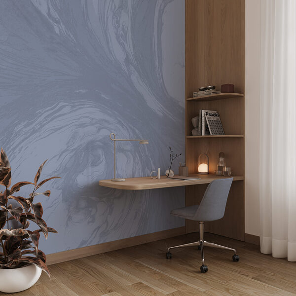 Dynamische wervelingen in zachte blauwe tinten Dynamische wervelingen in zachte blauwe tinten