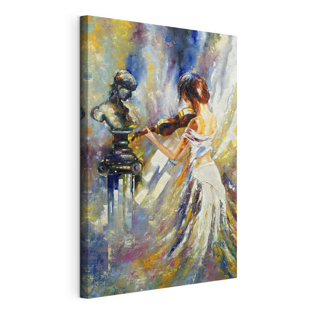 A painting of a woman playing a violin A painting of a woman playing a violin