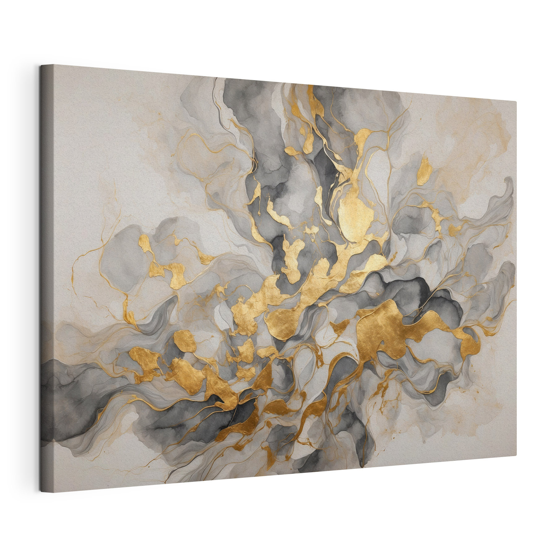 Elegant swirls of blue and taupe