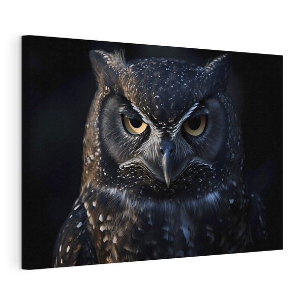 Close-up van een uil Canvas Schilderijen Close-up van een uil