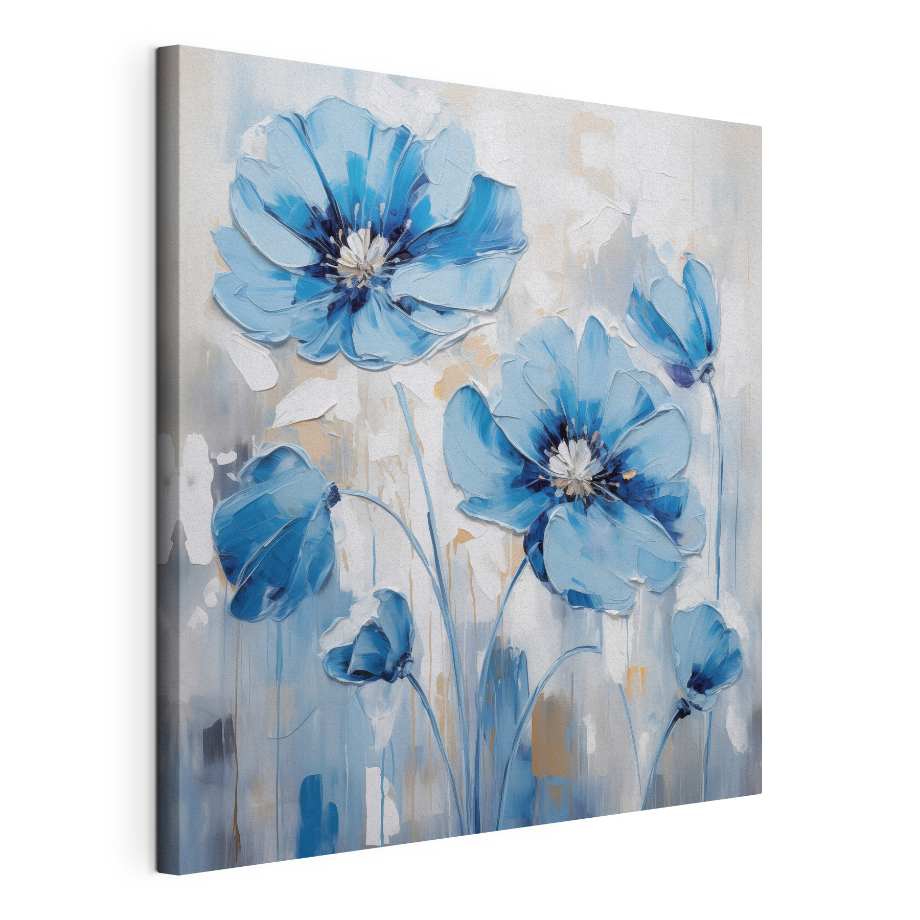 Painting of blue flowers