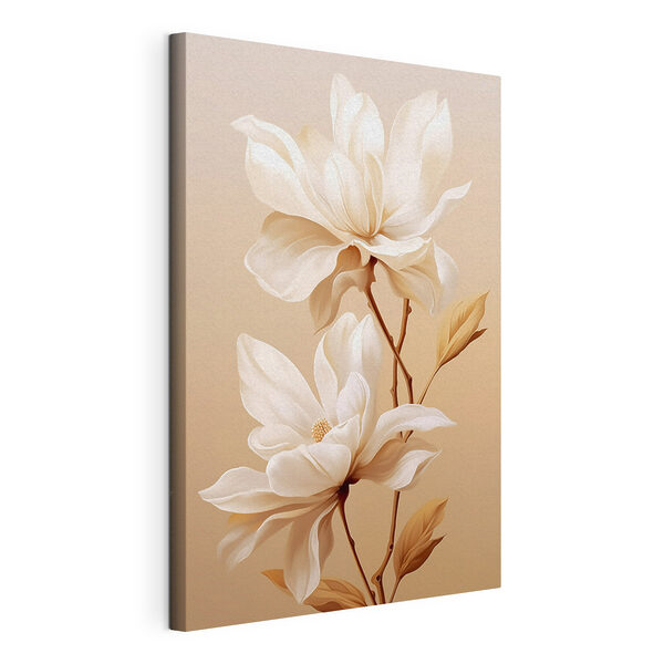 Zachte bloemen in gedempte tinten Canvas Schilderijen Zachte bloemen in gedempte tinten