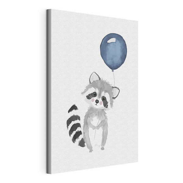 A raccoon holding a balloon A raccoon holding a balloon
