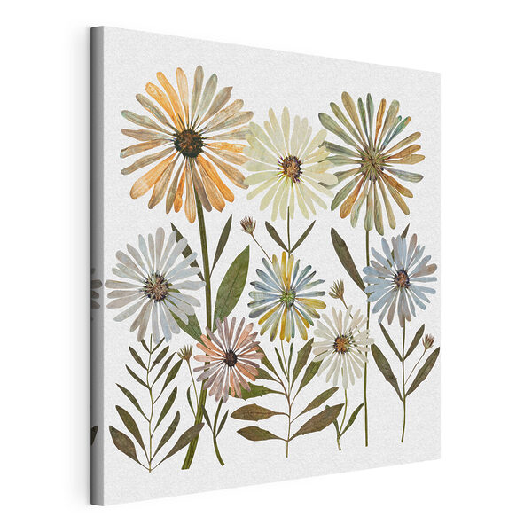 Group of flowers with leaves Group of flowers with leaves