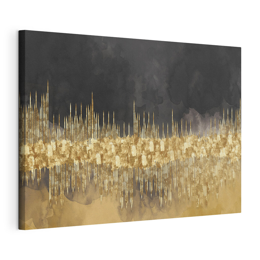 Cityscape abstracted in shimmering hues
