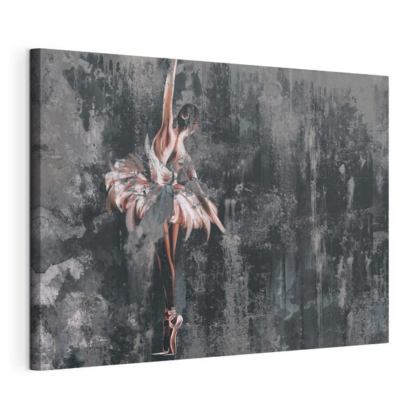 Een schilderij van een vrouw in een tutu Canvas Schilderijen Een schilderij van een vrouw in een tutu
