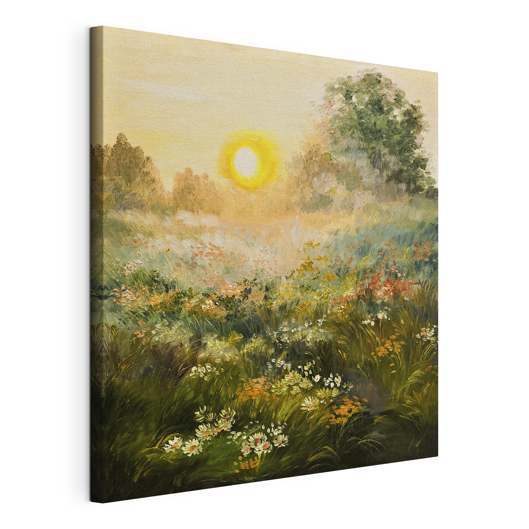 Painting of a field of flowers Painting of a field of flowers