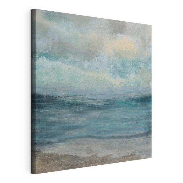 Water en zand met golven Canvas Schilderijen Water en zand met golven