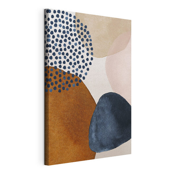 Een schilderij van verschillende vormen en kleuren Canvas Schilderijen Een schilderij van verschillende vormen en kleuren