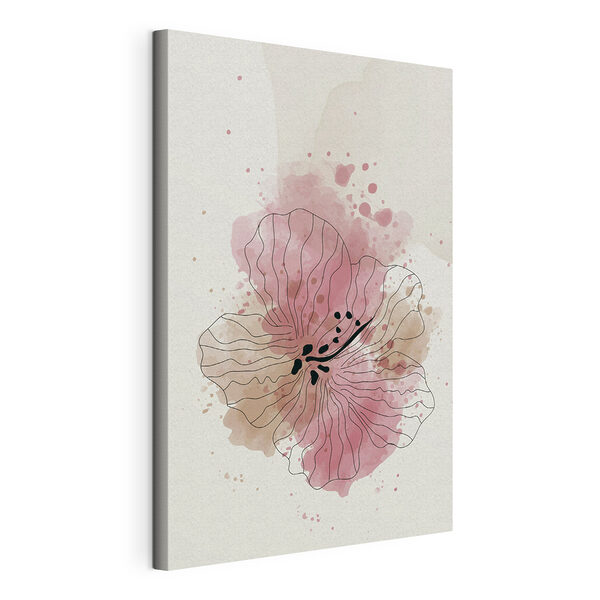 Canvas Schilderijen Een tekening van een bloem