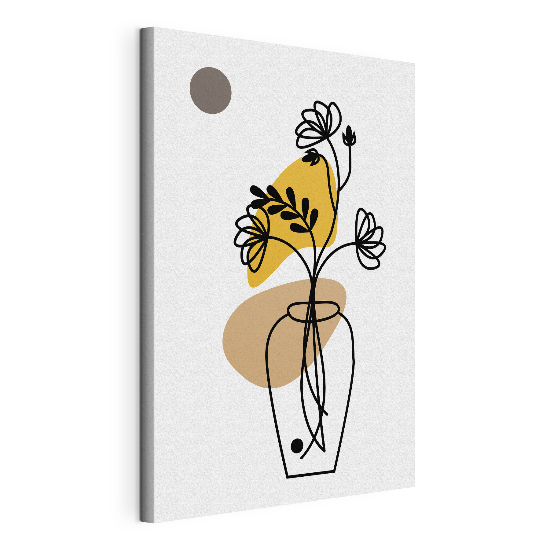 A drawing of a flower in a vase