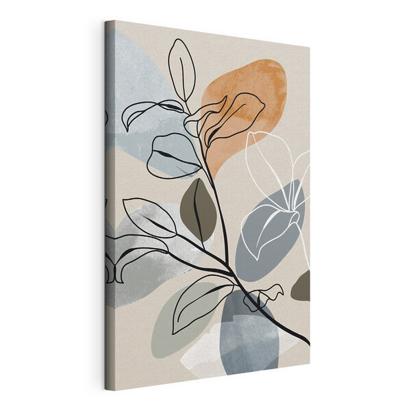 Canvas Schilderijen Een tekening van een plant