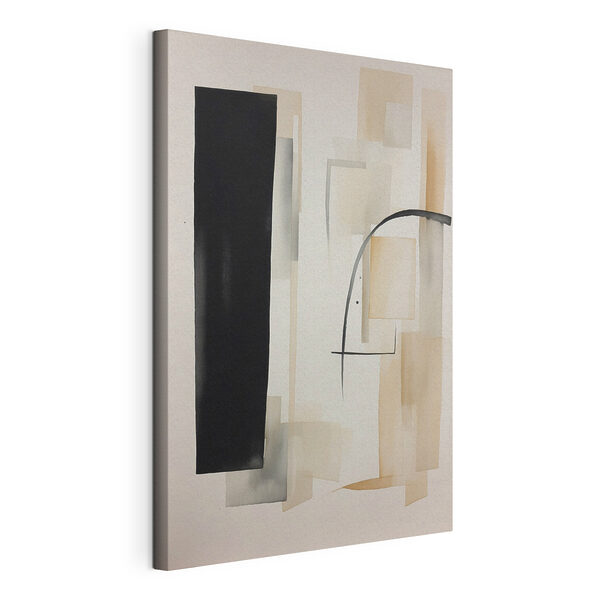 A painting of a black rectangle and rectangle