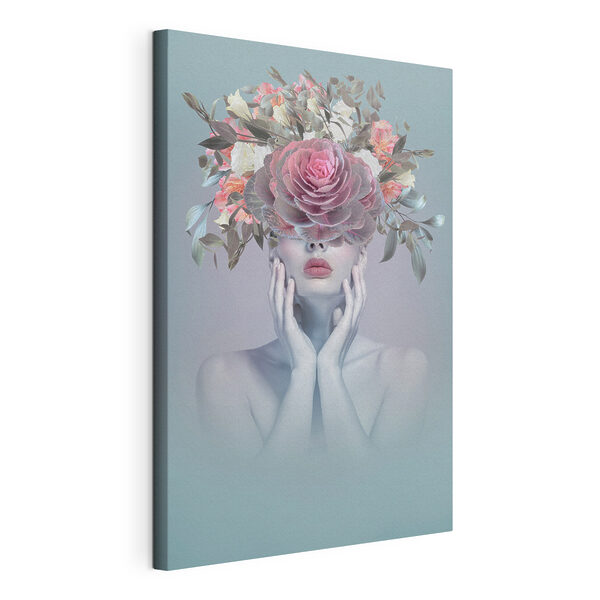 Canvas Schilderijen Een vrouw met bloemen op haar hoofd (Artikelnummer: s37479) Canvas Schilderijen Canvas Schilderijen Een vrouw met bloemen op haar hoofd (Artikelnummer: s37479)