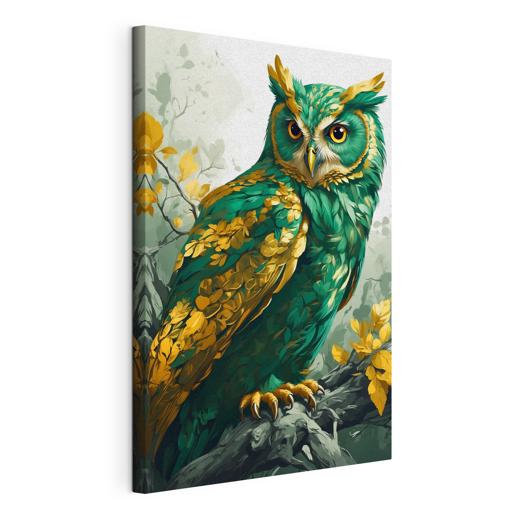 A painting of an owl A painting of an owl