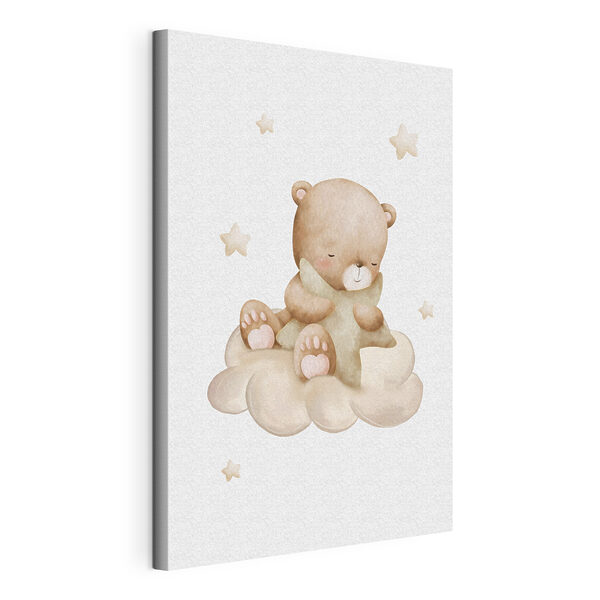 Canvas Schilderijen Canvas Schilderijen Een teddybeer op een wolk (Artikelnummer: s37919)