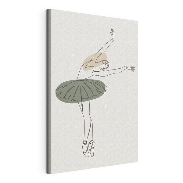 Canvas Schilderijen Een tekening van een ballerina