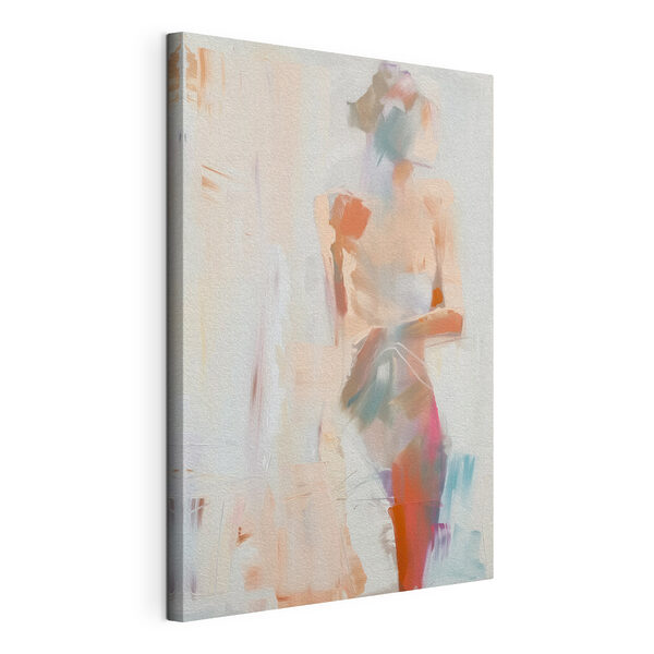 Een schilderij van een vrouw Canvas Schilderijen Een schilderij van een vrouw