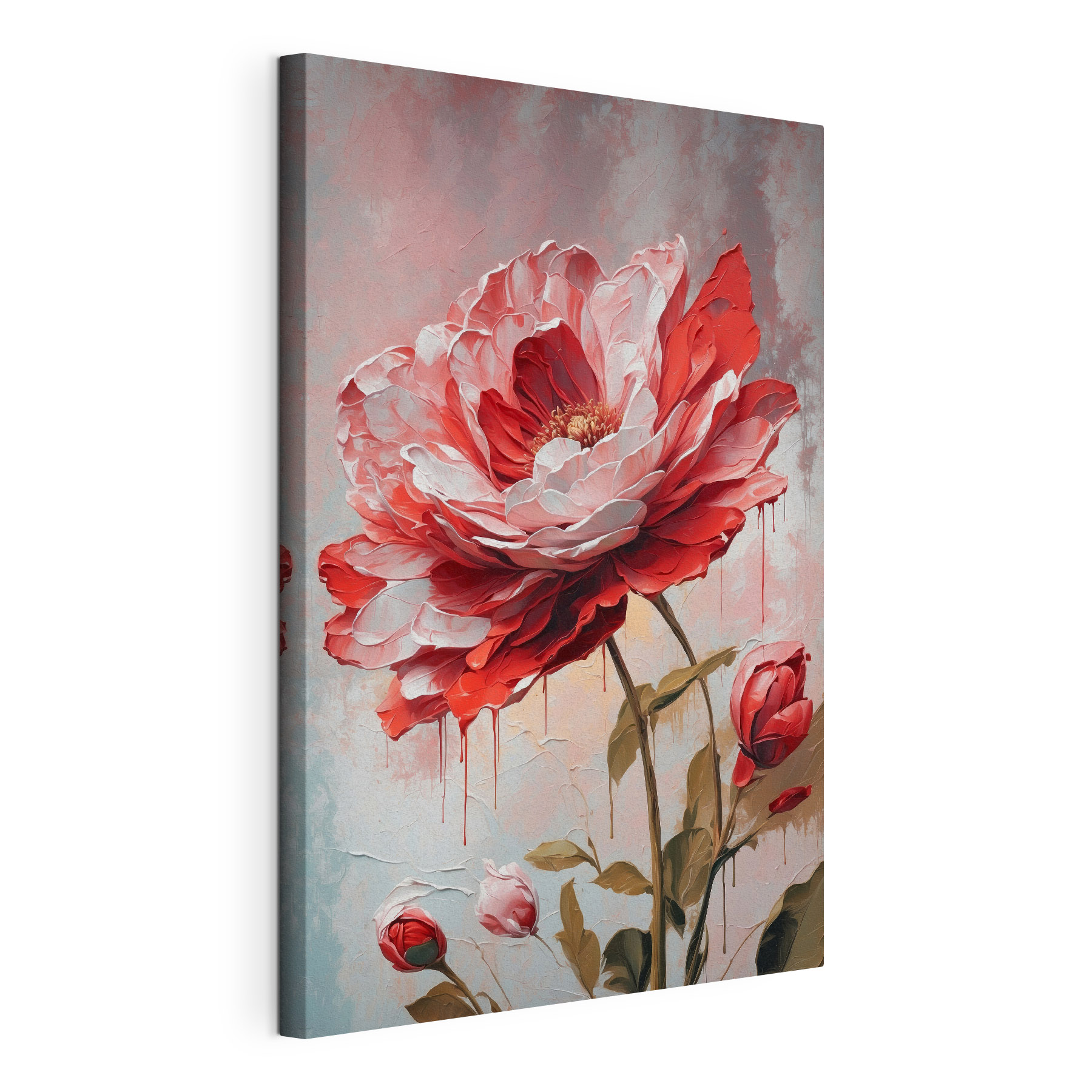 A painting of a flower