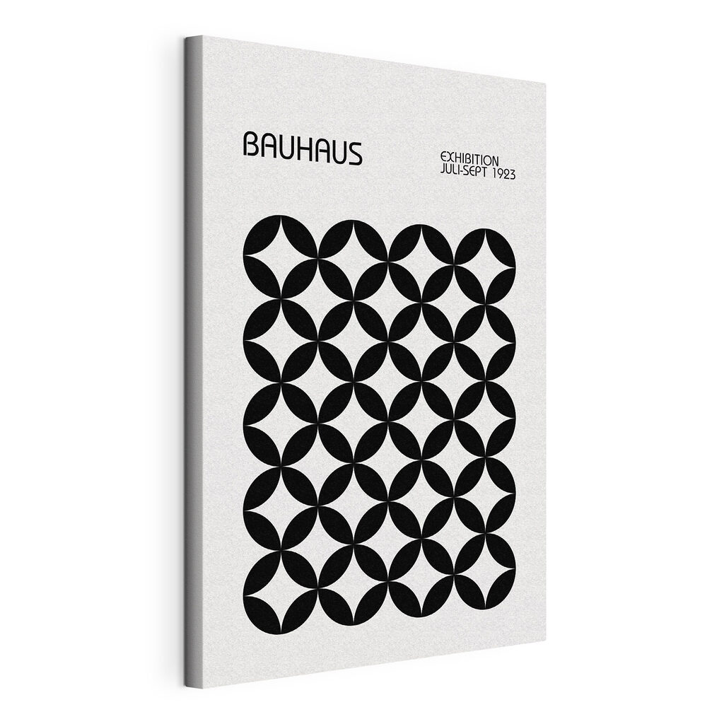 A black and white cover with a pattern of circles